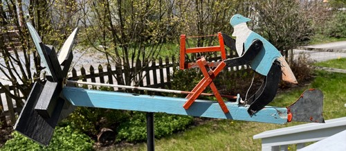 Vintage folk art whirligig - whirligig, man