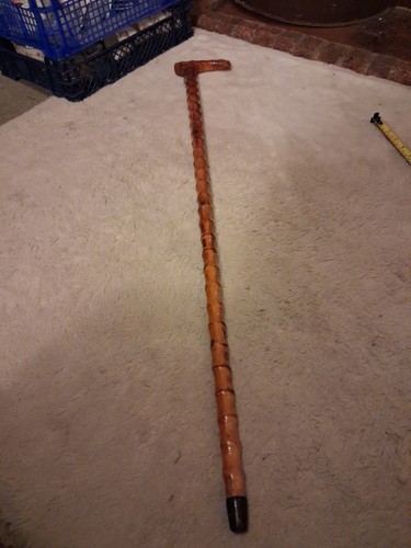 Walking stick vintage wooden - walking,