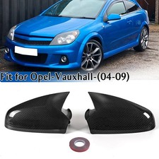 For 2004-2009 Vauxhall Opel Astra H Carbon Fiber Style Wing Mirror Cover Caps