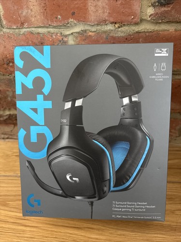 Logitech g432 black blue over - logitech, black/blue