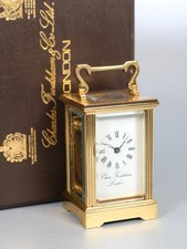CHARLES FRODSHAM MINIATURE CARRIAGE CLOCK & BOX working VINTAGE 8 day mechanical