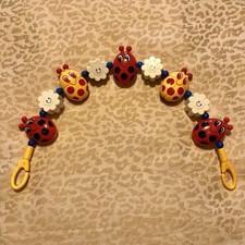 Vintage Pram ladybird Toy Rattle