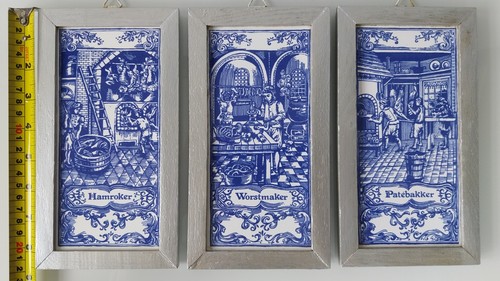 Antique blue and white 19th - 3,