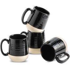 Coffee Mugs Set Of 4 Black 15