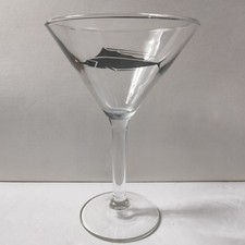 martini glass with a fish