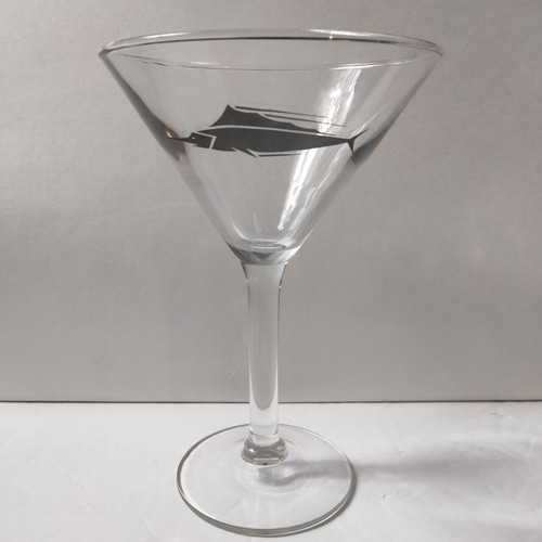 Martini glass with - glass, fish