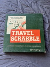 Vintage Travel Scrabble Board Game 1958 Edition Spears Games - Complete Set