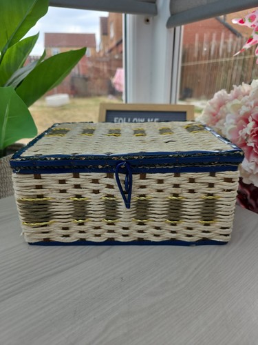 Vintage wicker sewing - wicker, basket