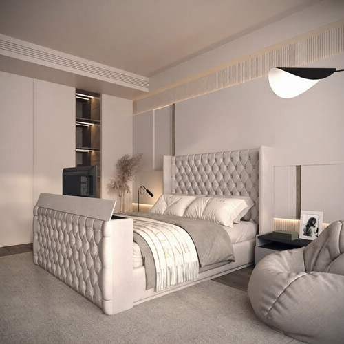 Chesterfield winged bed - winged,