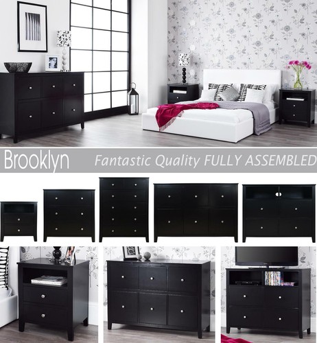 Brooklyn black bedroom - black,