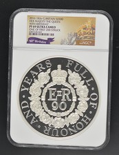 HER MAJASTY THE QUEENS 90TH BIRTHDAY 2016 UK Silver Proof Kilo Coin £500 SLABBED