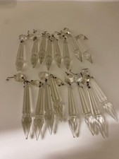 Antique Glass Crystal Lamp Chandelier Parts. 3 Inch Teardrops. Sold Per Teardrop