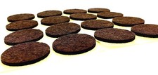 Felt Pads 34mm Large Brown Self Adhesive Round Furniture Sticky Protectors (260)