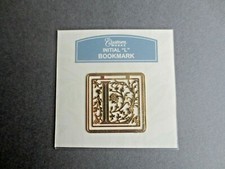 BOOKMARK Letter L Gold Plated Metal Victorian Style Initial NEW Gift Present