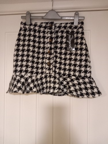 Black white skirt - ,