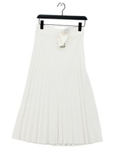 La Maille Sezane Women's Maxi Skirt M White Viscose with Polyester Long Maxi