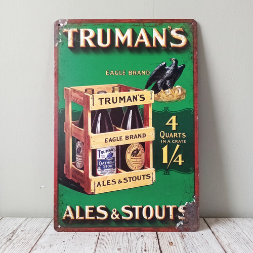 Trumans brewery metal sign - brewery,