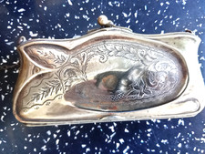 Edwardian silver plated ladies' evening purse / dance purse.