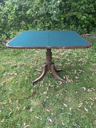 Antique mahogany card - table,