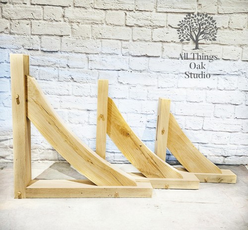 Solid oak gallows brackets - ,, l
