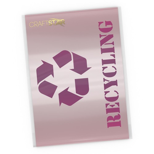 Recycling sign stencil small - sign,