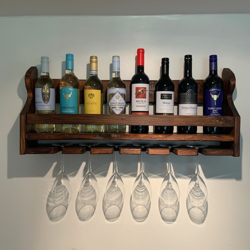Wine rack glass 8 bottle - 6, glass/8