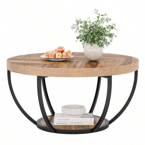 Round coffee table - round,