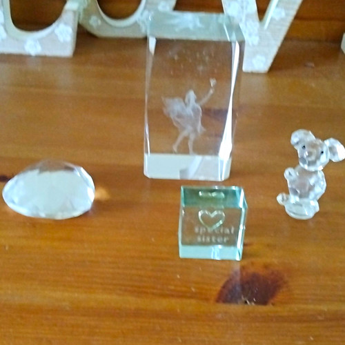 Clear glass ornaments 2 - clear,