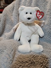 Herald White Ty Beanie Babies Bear 4570 Retired With Tags