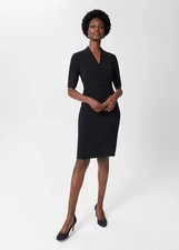 HOBBS NAVY SHIFT DRESS