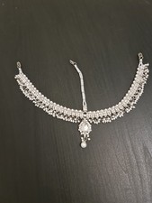 Stunning silver matha patti - patti, /