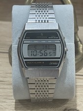 Vintage Citizen CQ Multi Alarm 3 Digital Watch – 1980s – Rare Sanyo Bracelet