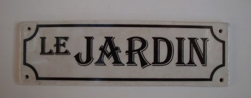 Door plate the garden french - garden,