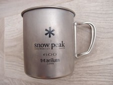 Snow Peak (Japan) 600 ml Titanium Single Cup Mug Cooking Pot 78g MG-044R Used