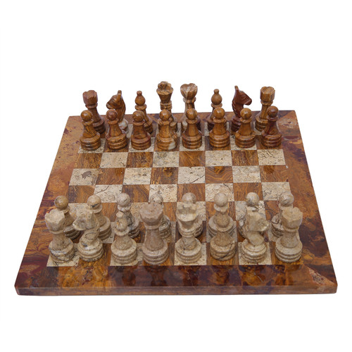 Marble chess set red - marble,