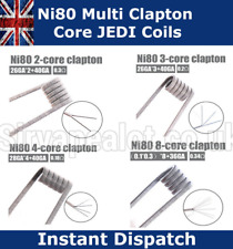 Ni80 JEDI Multi core clapton Coils ( 0.3Ω, 0.2Ω, 0.18Ω ) RDA RBA Rebuiladble