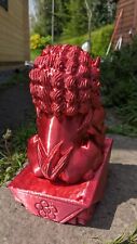 Foo Dog - Fu Dog Chinese Statue - Guardian Lion Statue - Red Foo Dog - 25cm