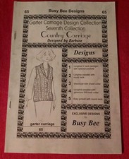 Busy Bee Garter Carriage Pattern Booklet -for Machine Knitting