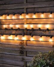 100FT LED Outdoor Garden Festoon Fairy String Lights Mains Powered G40 Bulbs