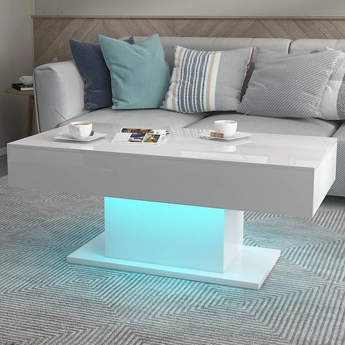 High gloss coffee table with - high,