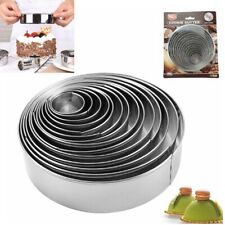 14pcs Metal Round Cookie Biscuit Cutter Set Pastry Circle Baking Ring Molds