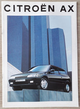 Citroen AX Range Brochure 1994 - Debut  Echo  Echo Plus  Forte  GTi