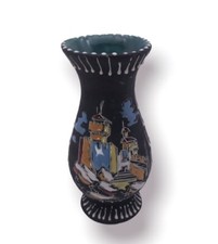 Republic San Marino Pottery Vase, Vintage 1950s Ceramic Mid Century Design Italy