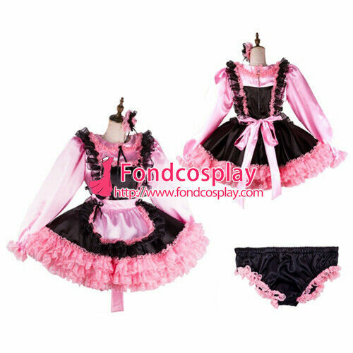 Sissy maid satin dress