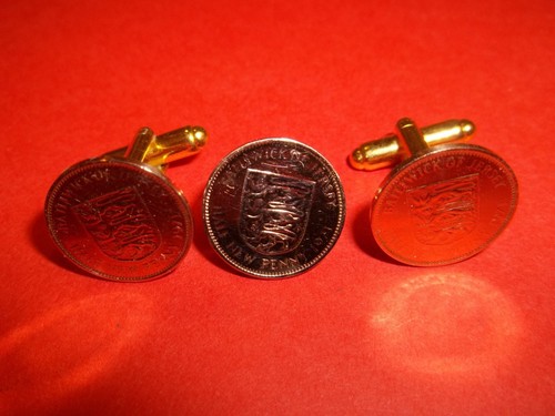 Half penny coin cuff - penny, links