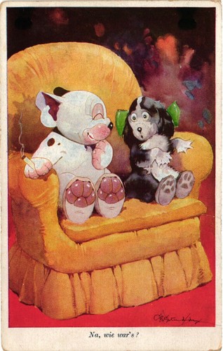 Dogs smoking bonzo sitting on - smoking,