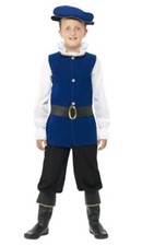 Tudor Shakespeare Book Week Day Boys Medieval Prince Fancy Dress Costume Outfit