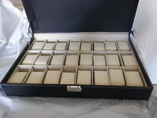 Watch Storage Soft Interior Cushioning Secure Closure for 24 Watches Christmas