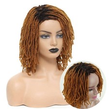 Curly Wig Synthetic DreadLock Wigs Afro Bob Wig African Faux Locs Braided Wigs