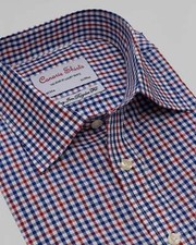 Men's Formal Shirt Blue Red